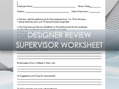 Interior Design Business | Designer Review Supervisor Worksheet